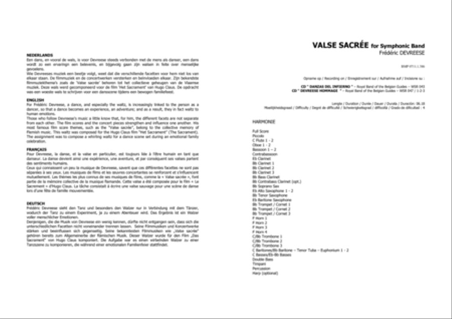 Valse Sacrée Concert Band scores gallery preview page 3