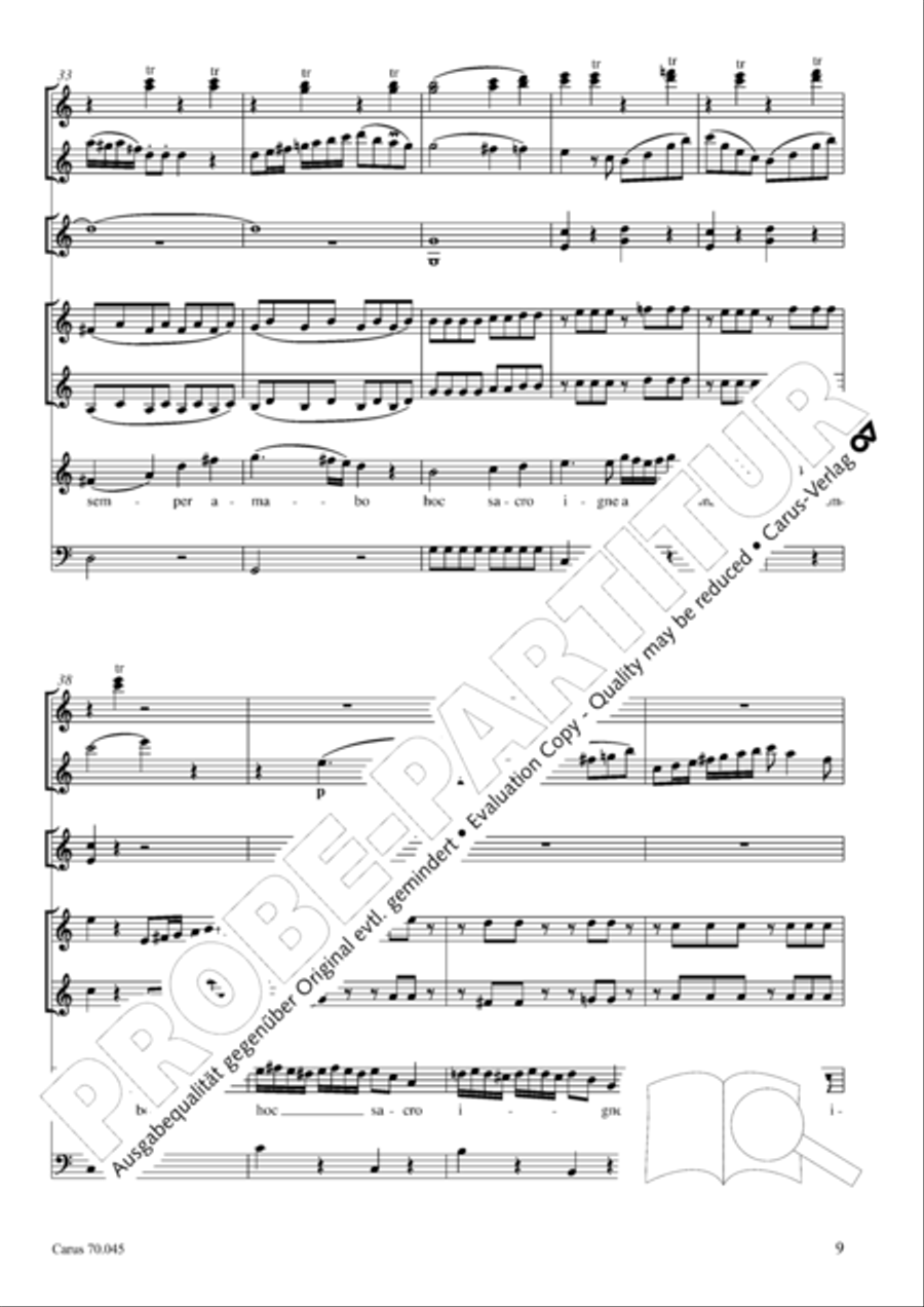 Totus in corde langueo Flute scores gallery preview page 10