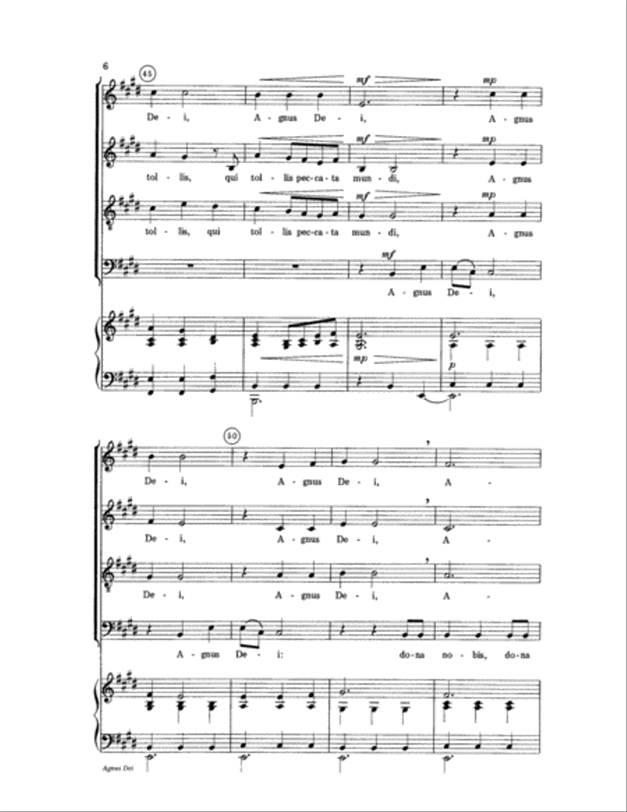 Agnus Dei 4-Part scores gallery preview page 6