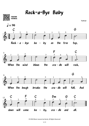 Rock-a-Bye Baby – Traditional Children Song [VERY EASY]