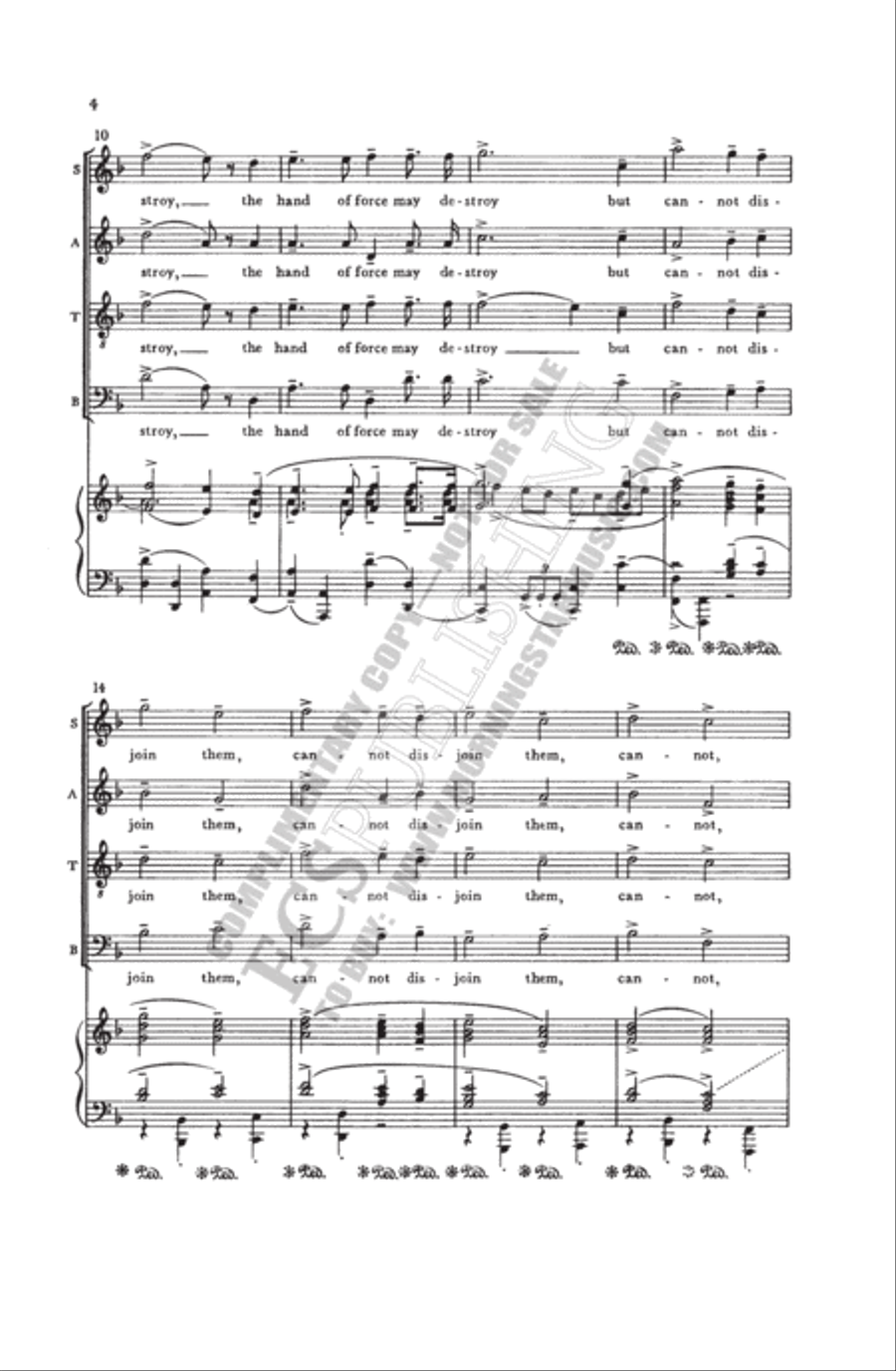 The Testament of Freedom (Choral Score) 4-Part scores gallery preview page 6