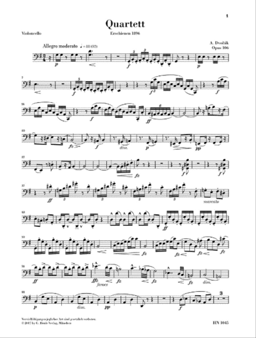 String Quartet G Major Op. 106 B 192 String Quartet scores gallery preview page 8