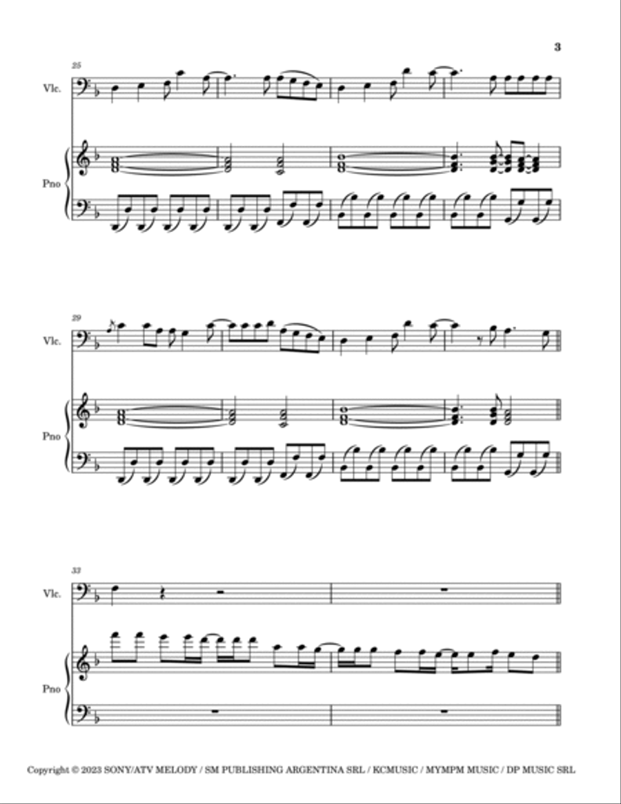 Shakira: Bzrp Music Sessions Vol. 53 Piano scores gallery preview page 3