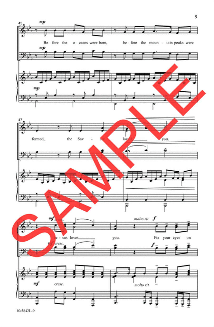 Fix Your Eyes On Christ Fix Your Eyes On Christ 4-Part scores gallery preview page 8