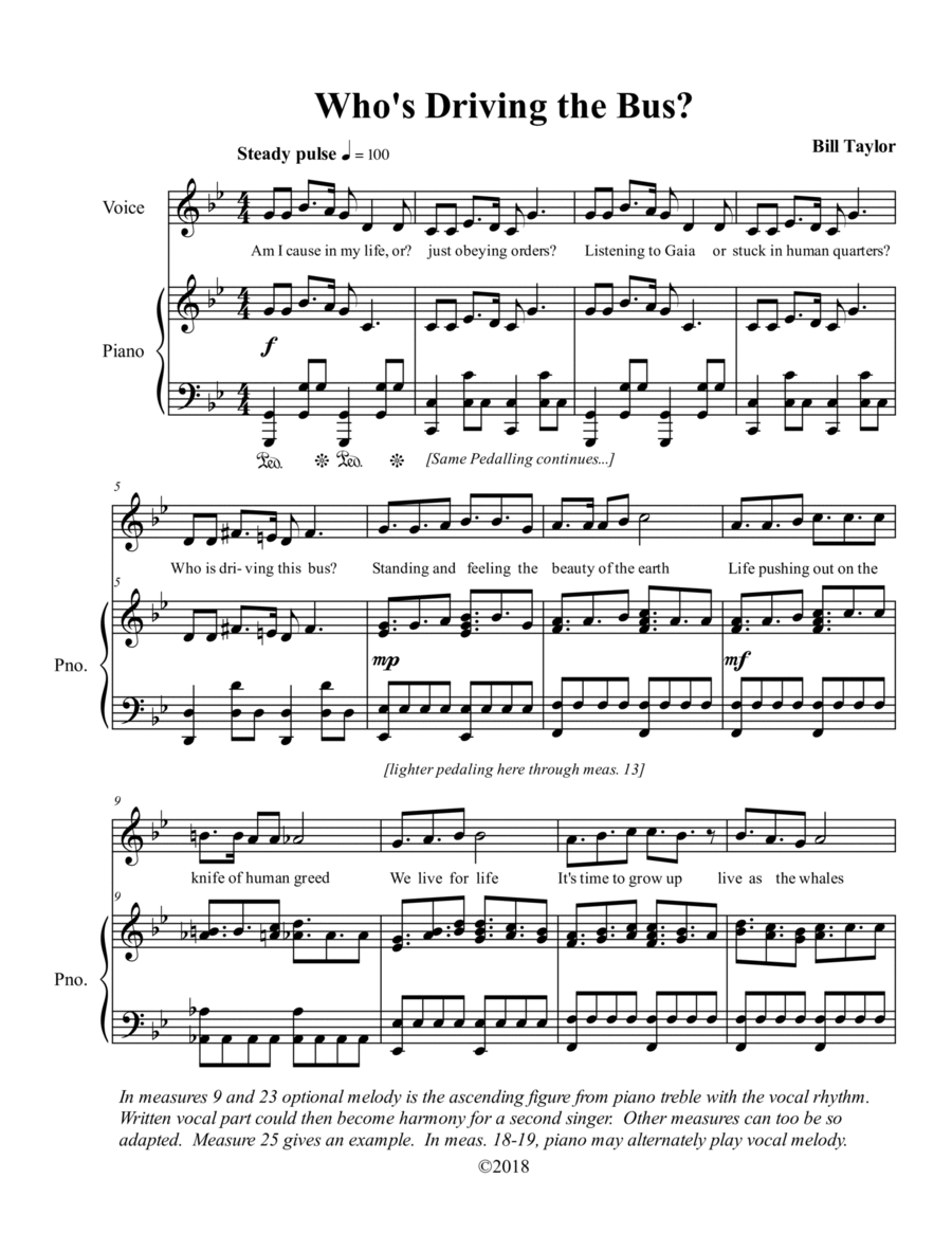 Who's Driving the Bus? Alto Voice scores gallery preview page 1