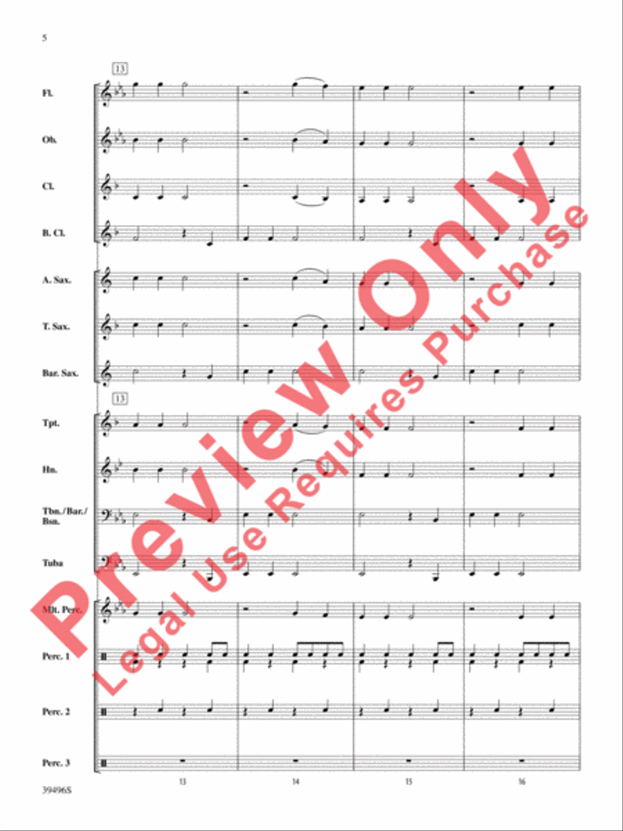Hear Them Jingle Bells! Concert Band scores gallery preview page 6