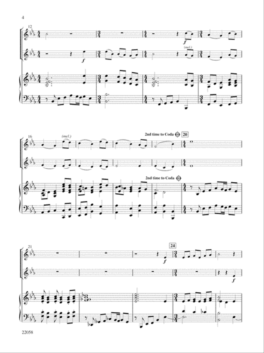 Sacred Instrumental Duets Choir scores gallery preview page 6
