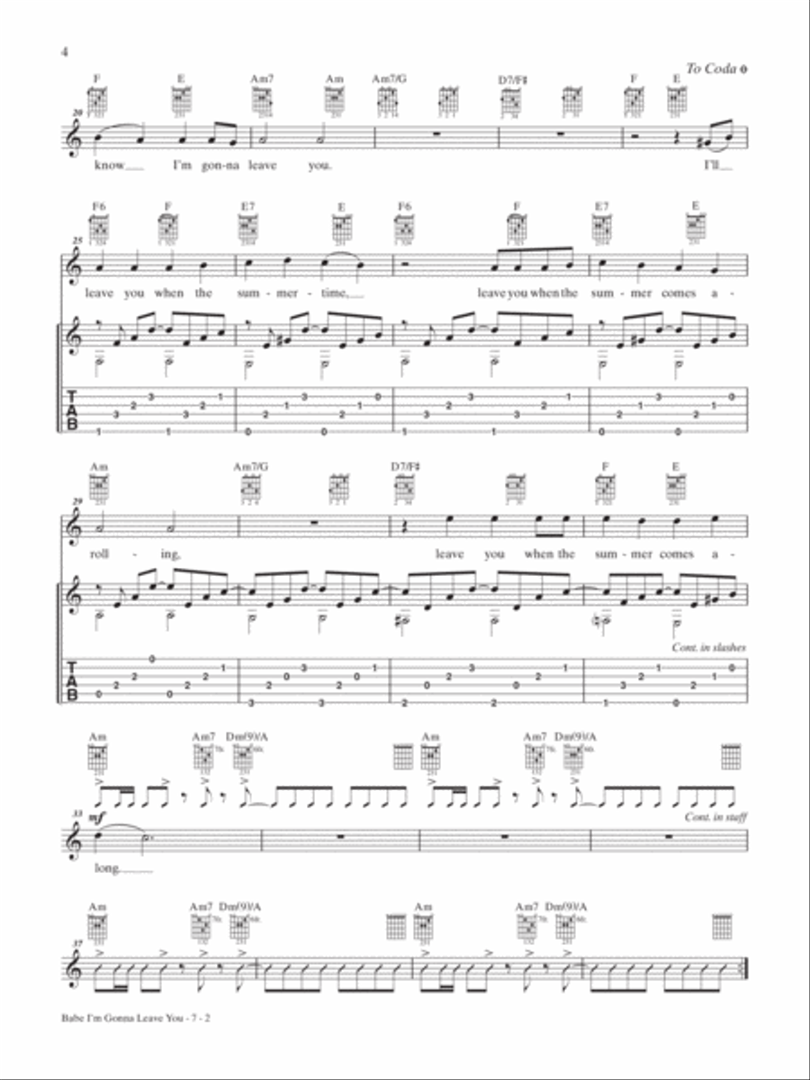 Ultimate Easy Guitar Play-Along -- Led Zeppelin Guitar Tablature scores gallery preview page 5