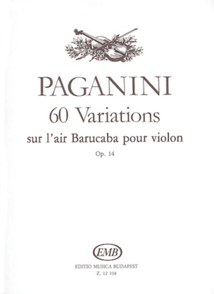 Book cover for 60 Variations sur l'air Barucaba, Op. 14