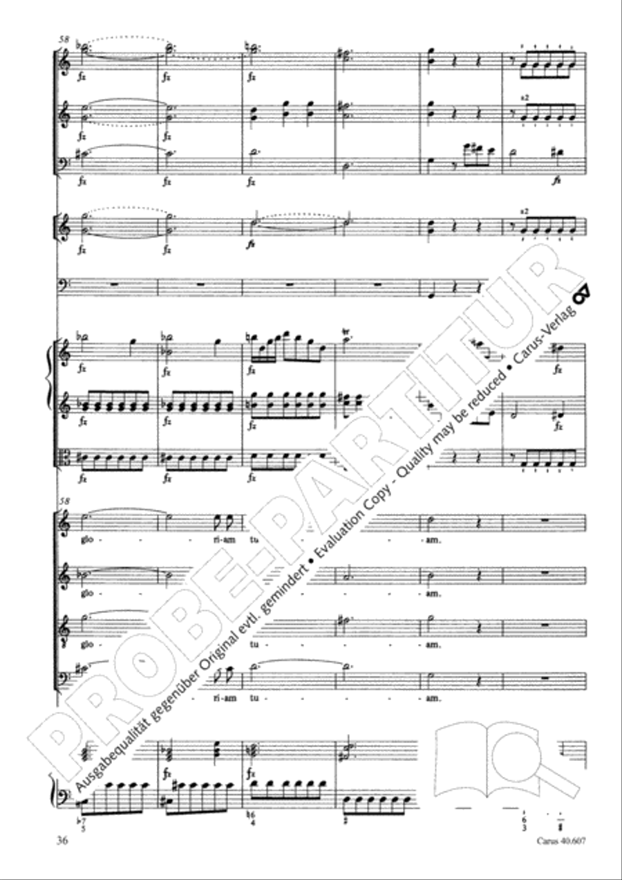 Mass in time of war (Missa in tempore belli) 4-Part scores gallery preview page 47