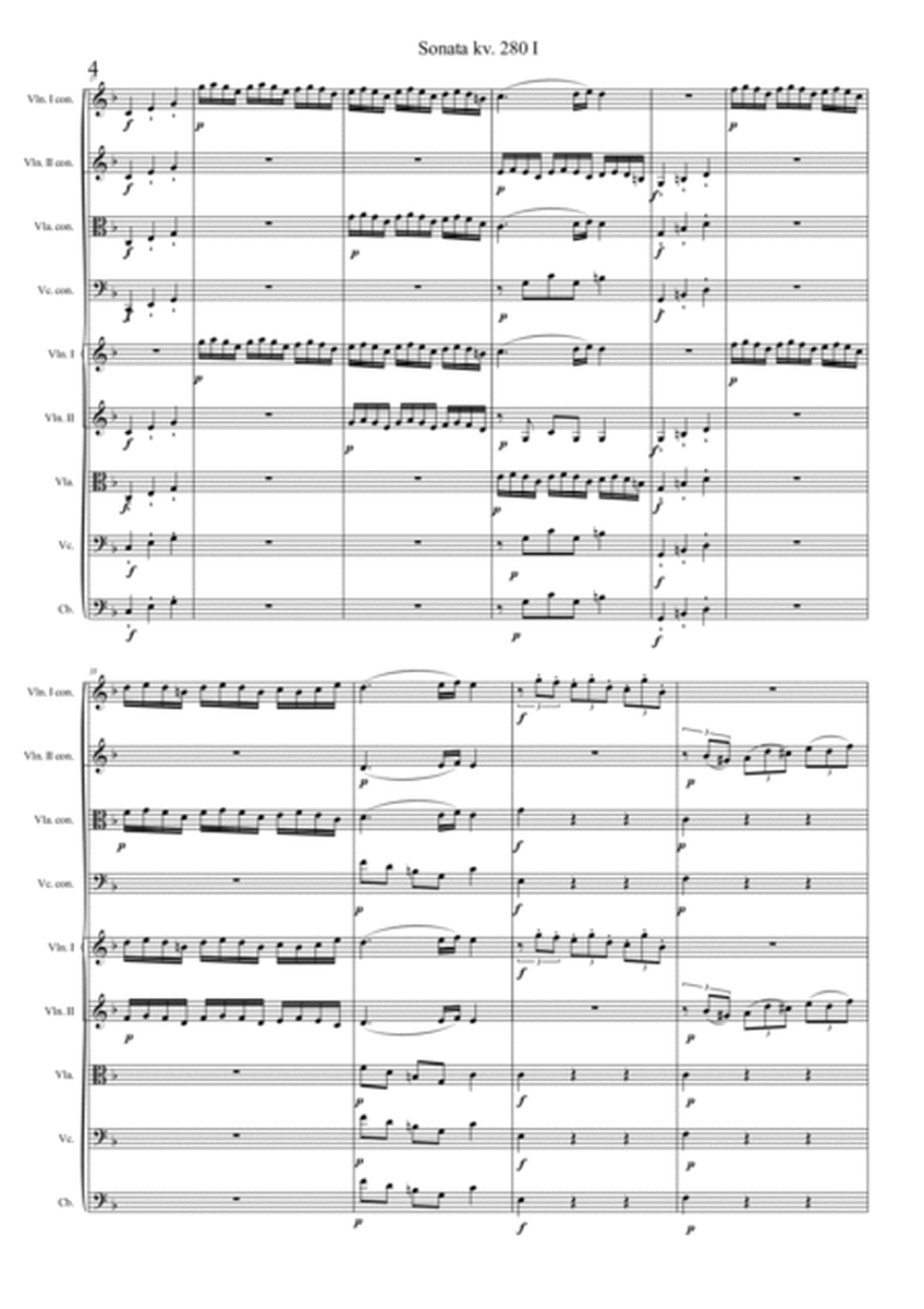 Mozart Sonata kv. 280 for String orchestra image number null