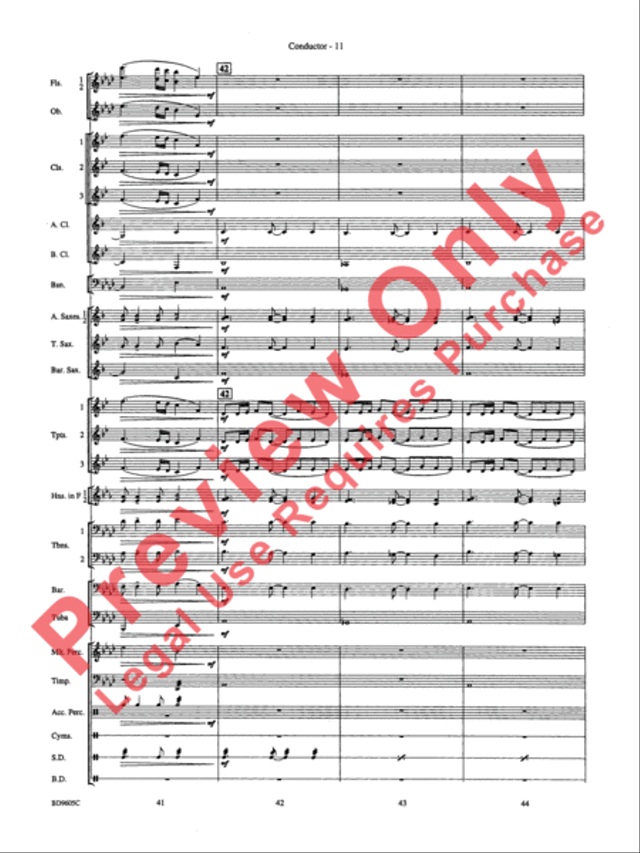 Tower Hill Overture Concert Band scores gallery preview page 14