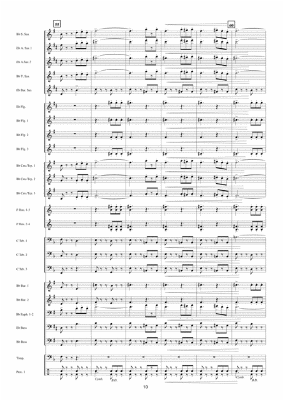 Hail Nero - Triumphal March (From Quo Vadis) Fanfare Band scores gallery preview page 11