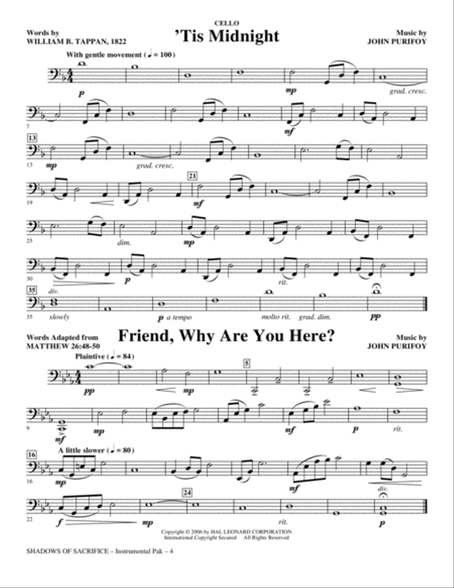 Shadows of Sacrifice - Cello Choir scores gallery preview page 4