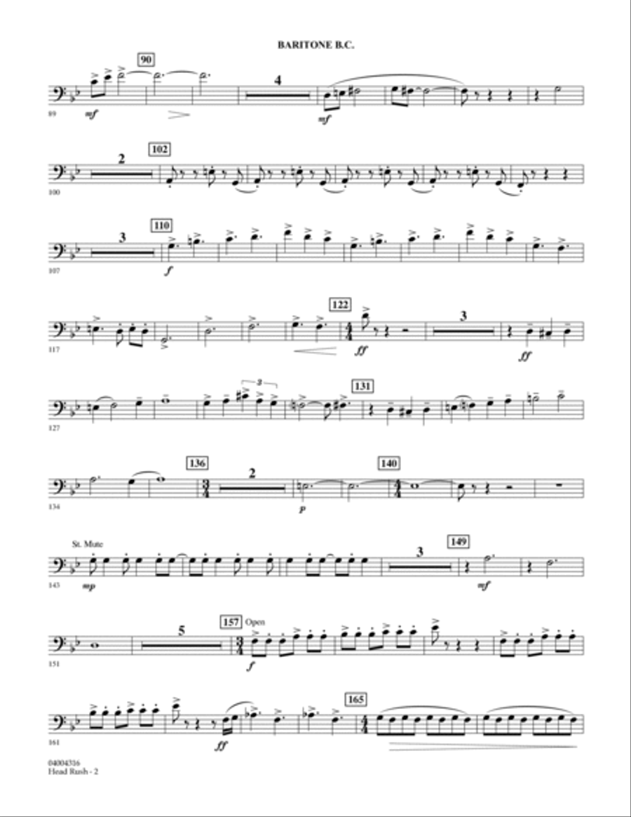 Head Rush - Baritone B.C. Baritone Horn BC scores gallery preview page 2