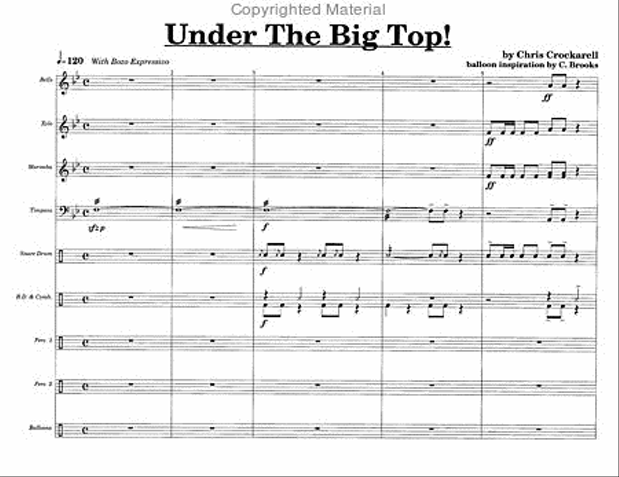 Under The Big Top Percussion Ensemble scores gallery preview page 2
