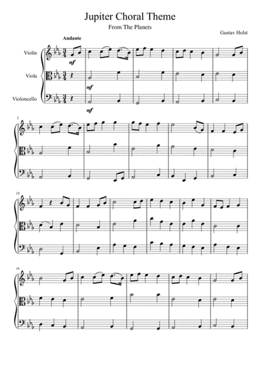 Jupiter Chorale Theme (string trio) image number null