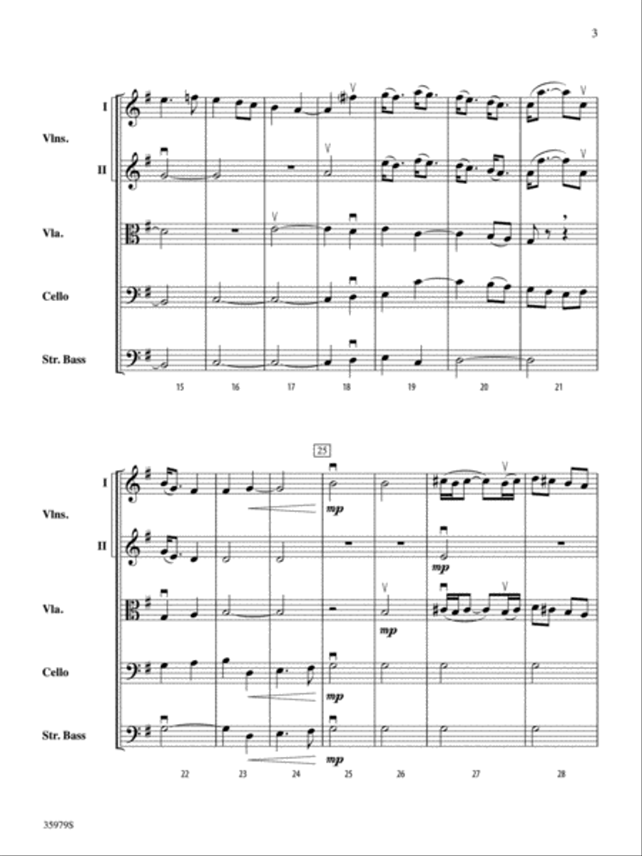 Aria from the Goldberg Variations String Orchestra scores gallery preview page 3