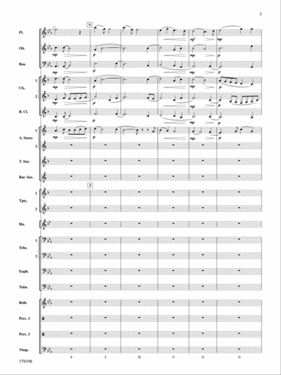 A Mother's Love: Score A Mother's Love: Score Concert Band scores gallery preview page 3
