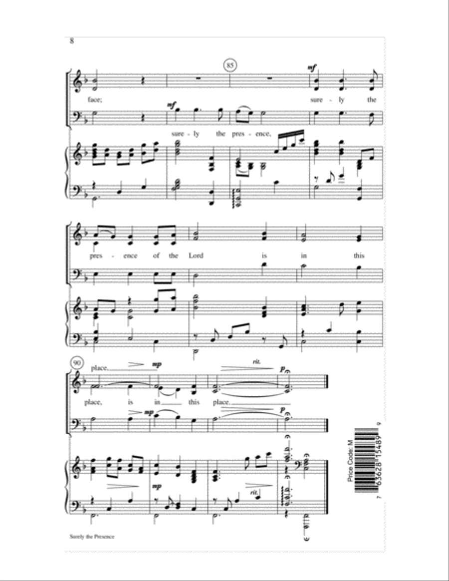 Surely the Presence of the Lord Choir scores gallery preview page 8