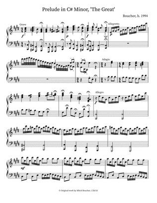 Book cover for Prelude And Fugue in C# Minor (The Great): I. Prelude