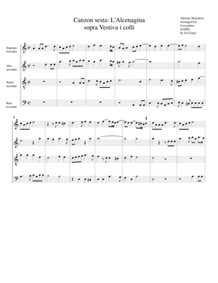 Canzon no.6 a4 (1596) (arrangement for 4 recorders)