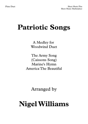 Book cover for Patriotic Songs, A Medley for Flute Duet