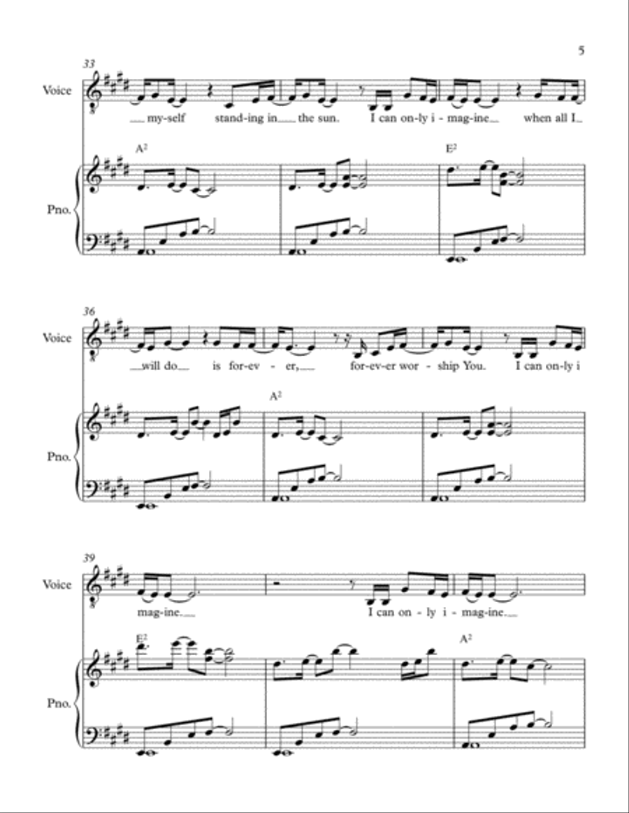 I Can Only Imagine Small Ensemble scores gallery preview page 5