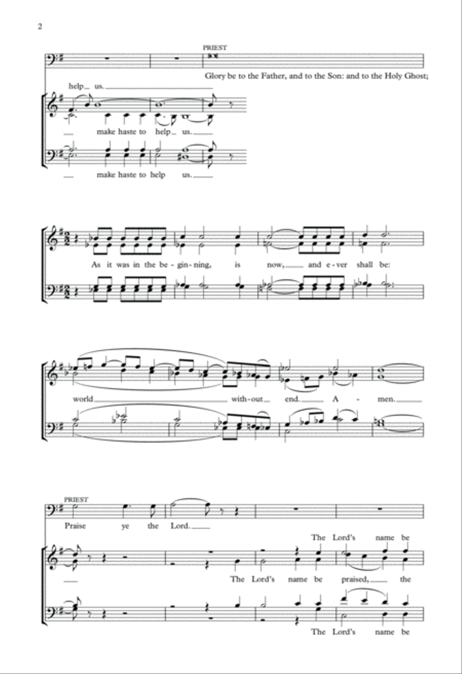Preces and Responses Choir scores gallery preview page 2