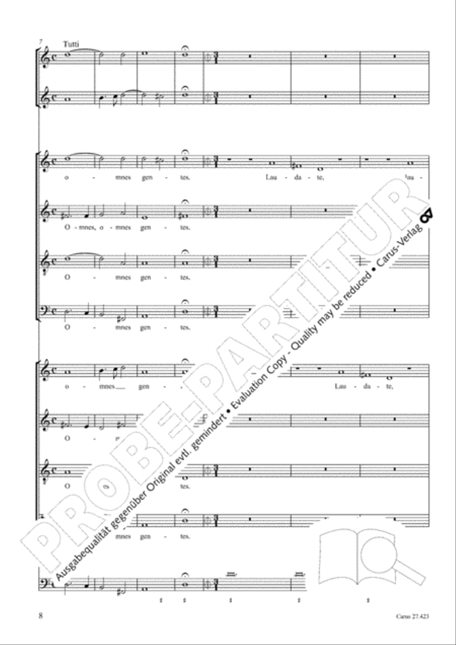 Laudate Dominum Secondo 4-Part scores gallery preview page 9