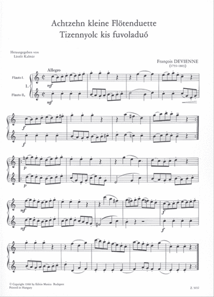 18 Kleine Flötenduette 18 Kleine Flötenduette Flute Trio scores gallery preview page 2