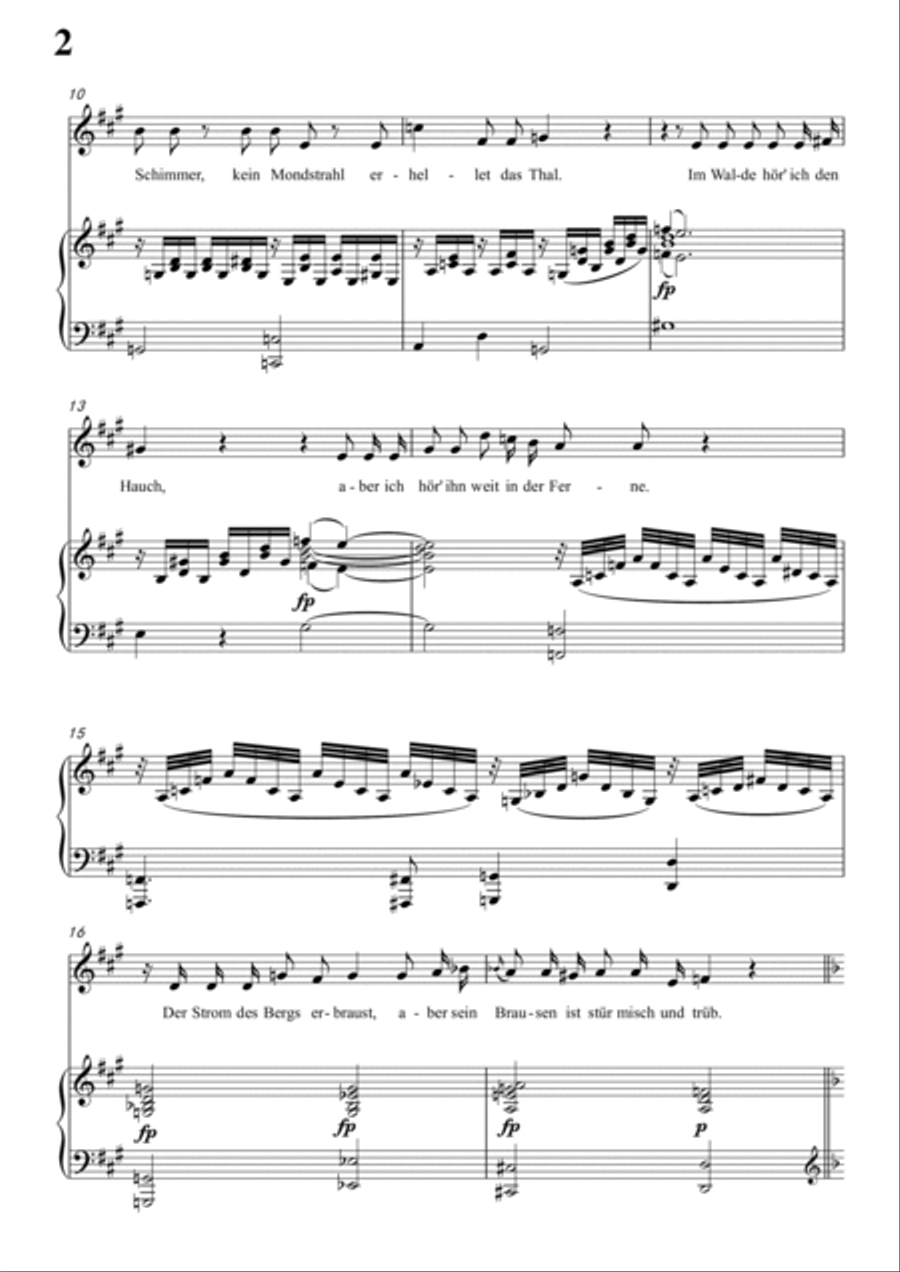 Schubert-Die Nacht in #F minor,D.534,for Vocal and Piano Voice scores gallery preview page 3