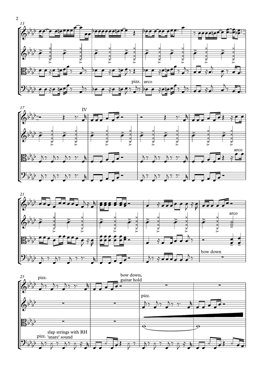 Another One Bites The Dust String Quartet scores gallery preview page 2