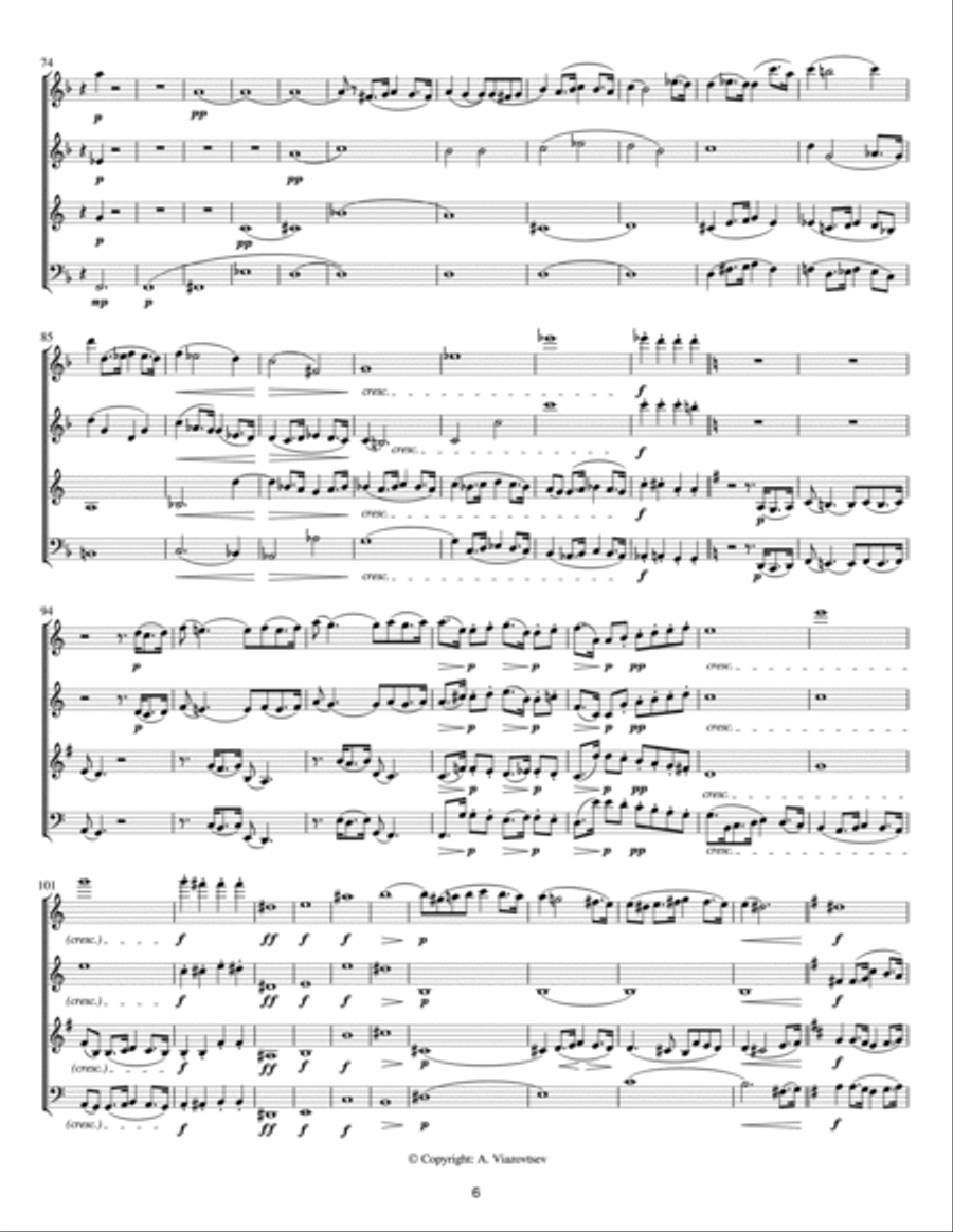 Beethoven - String Quartet #15, op. 132 String Quartet scores gallery preview page 6