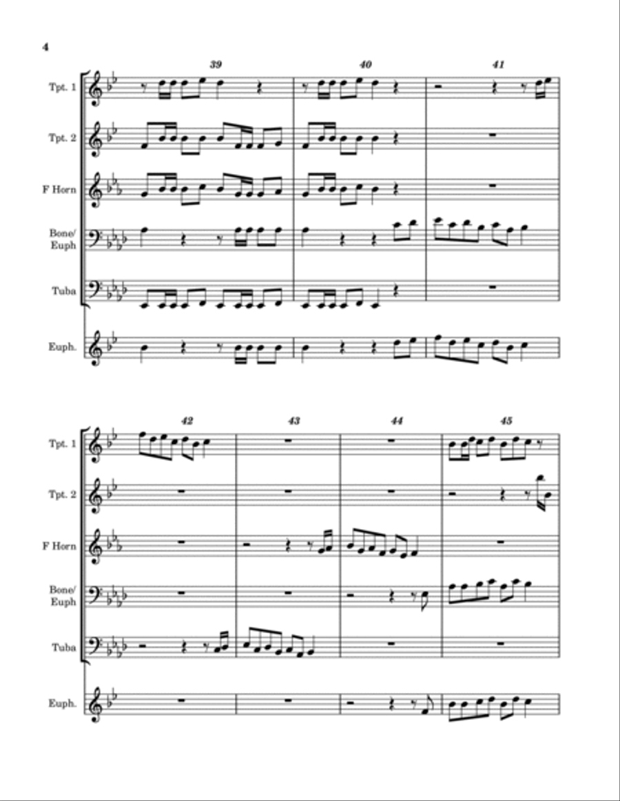 Duelling Banjos Euphonium scores gallery preview page 4