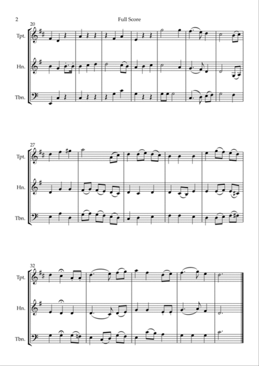 The Star Spangled Banner (USA National Anthem) for Brass Trio Brass Trio scores gallery preview page 2