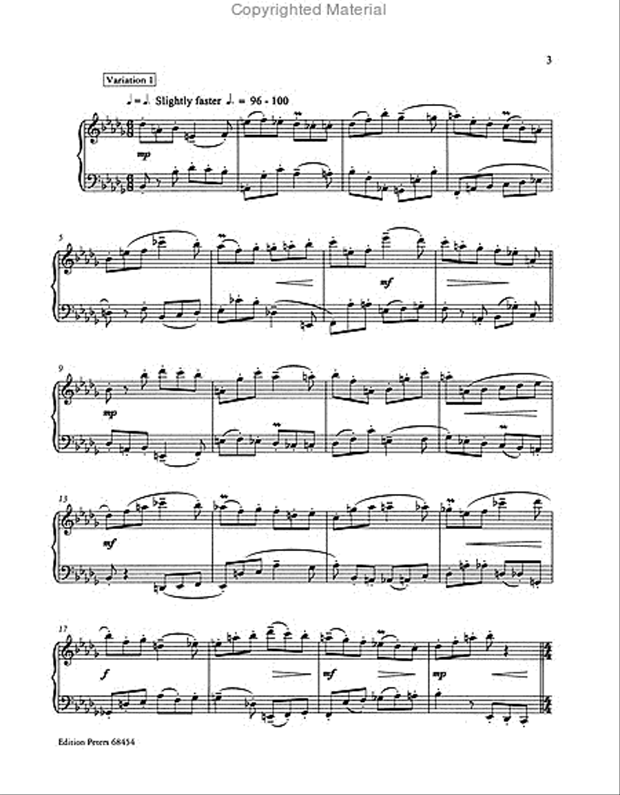 Variations on a Theme by Tchaikovsky Piano Solo scores gallery preview page 3