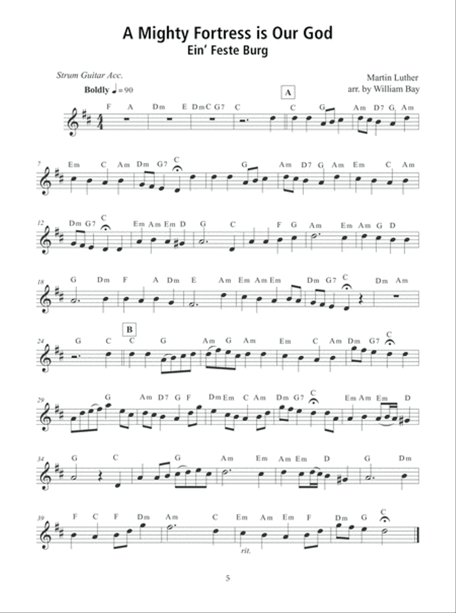 100 Hymns for Trumpet and Guitar Trumpet scores gallery preview page 6