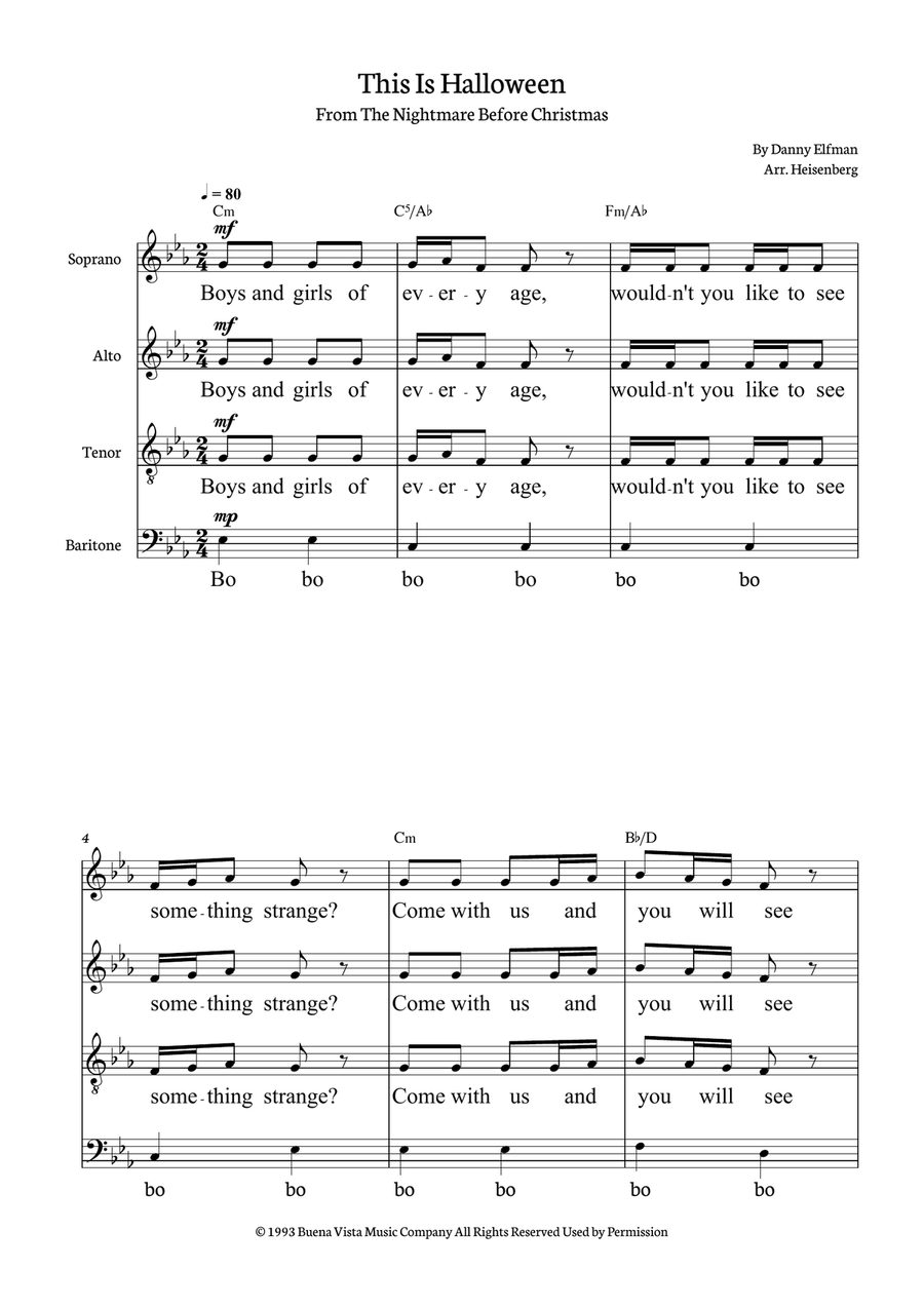 This Is Halloween This Is Halloween 4-Part scores gallery preview page 1