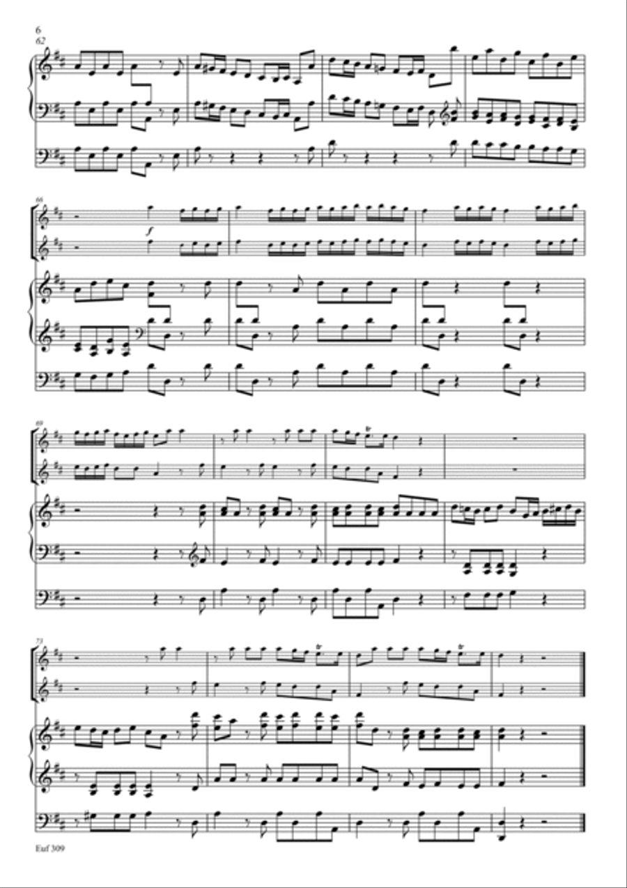 F. Manfredini - Concerto for 1-2 trumpets & organ Trumpet Duet scores gallery preview page 6
