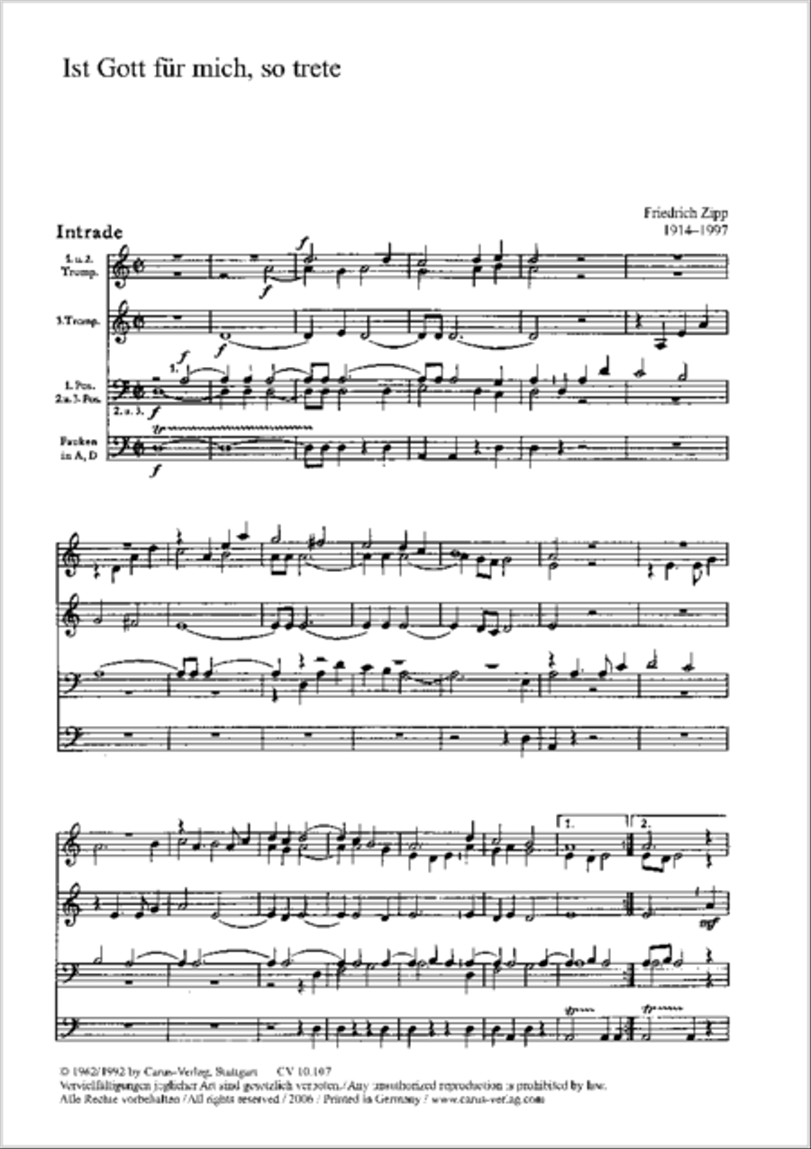Ist Gott fur mich 4-Part scores gallery preview page 18