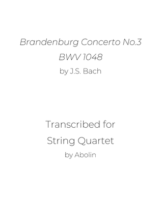 Book cover for Bach: Brandenburg Concerto No.3 - String Quartet