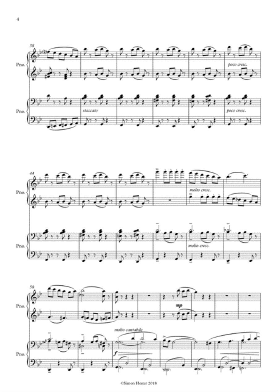 2 Christmas Duets for Piano (4 Hands) Piano Duet scores gallery preview page 4