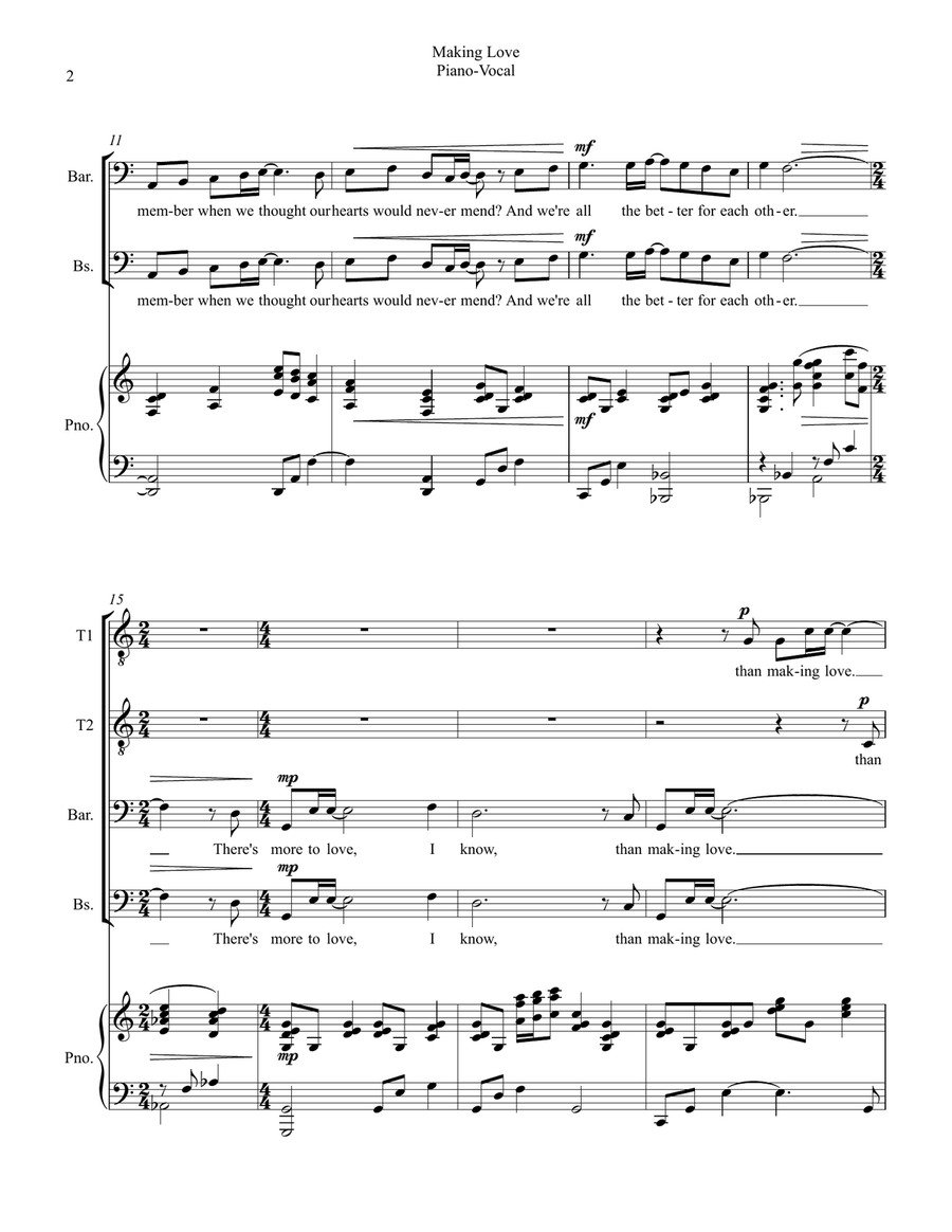 Making Love TTBB scores gallery preview page 2
