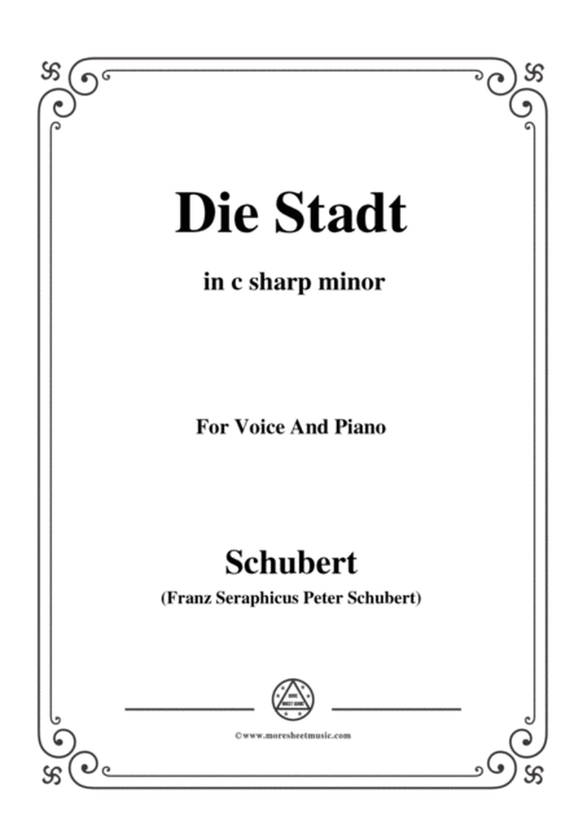 Schubert-Die Stadt,in c sharp minor,for Voice and Piano image number null