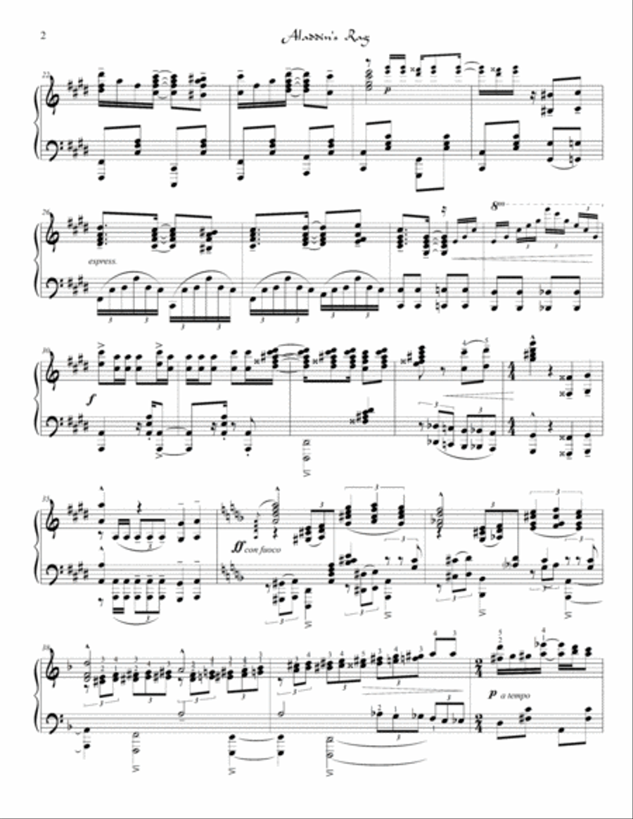Prince Ali Piano Solo scores gallery preview page 2