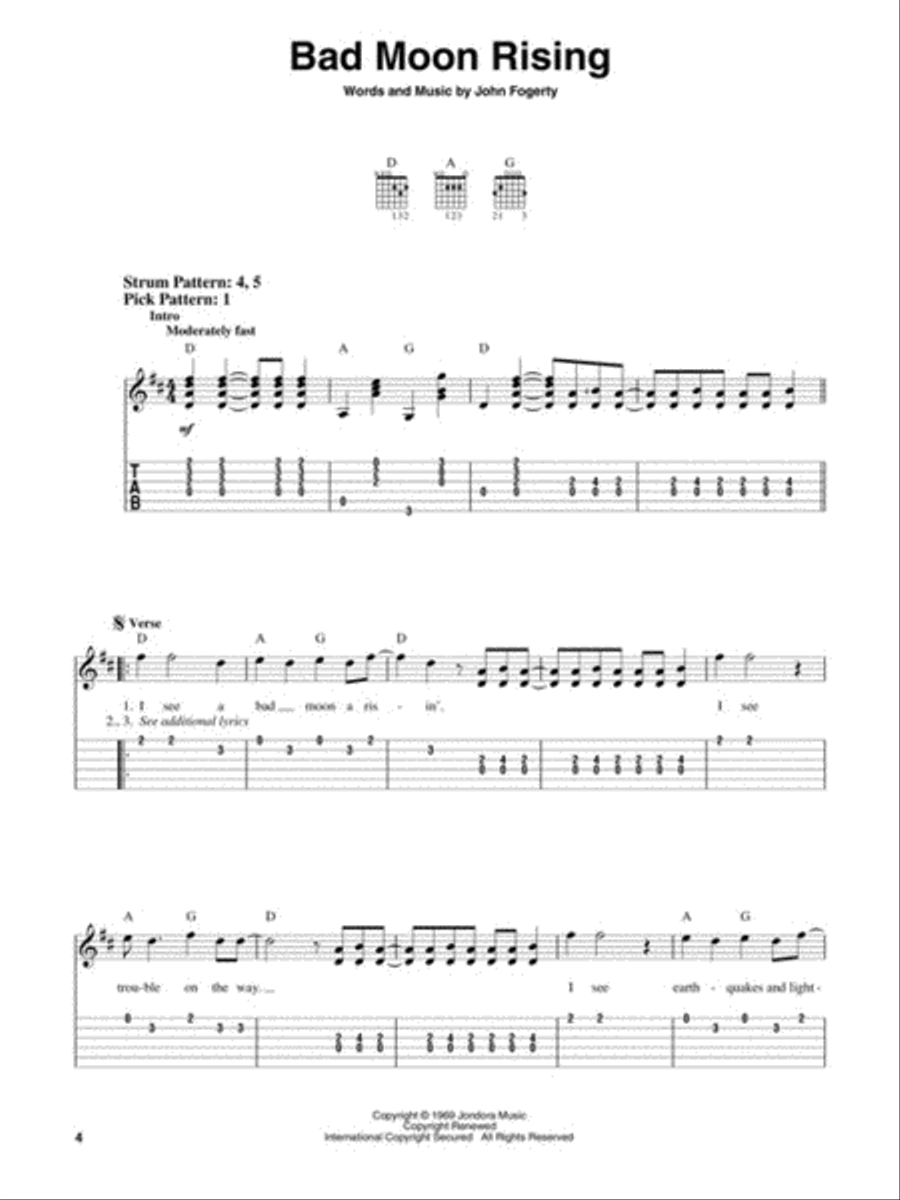 The Very Best of Creedence Clearwater Revival Guitar Tablature scores gallery preview page 3