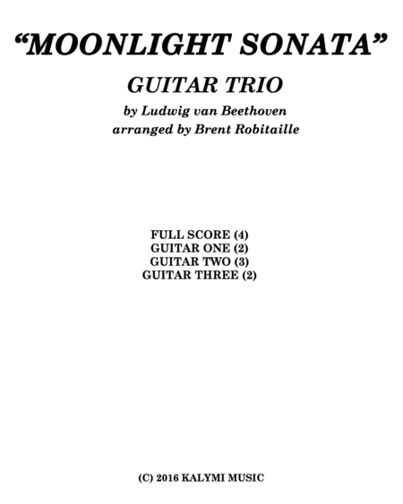 Moonlight Sonata - Guitar Trio image number null