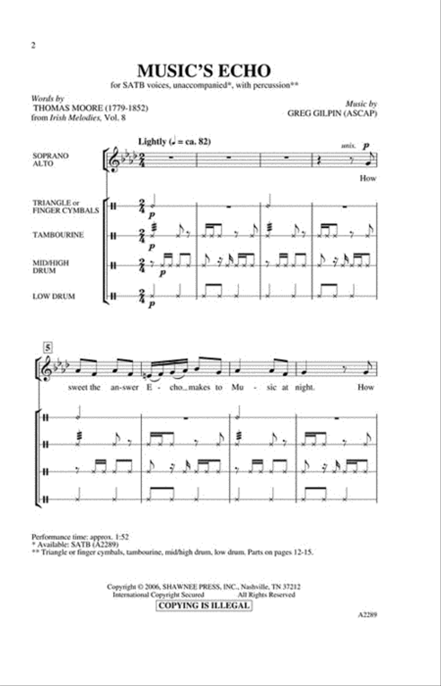 Music's Echo Music's Echo 4-Part scores gallery preview page 2
