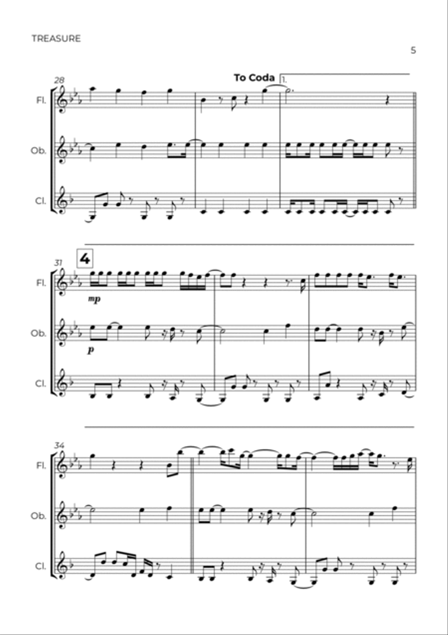 Treasure Woodwind Trio scores gallery preview page 5